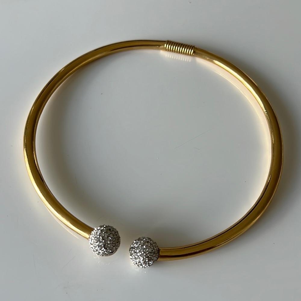 Vintage Gold Necklace With Crystals